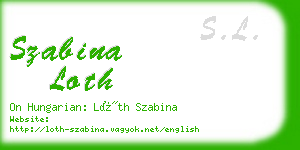 szabina loth business card